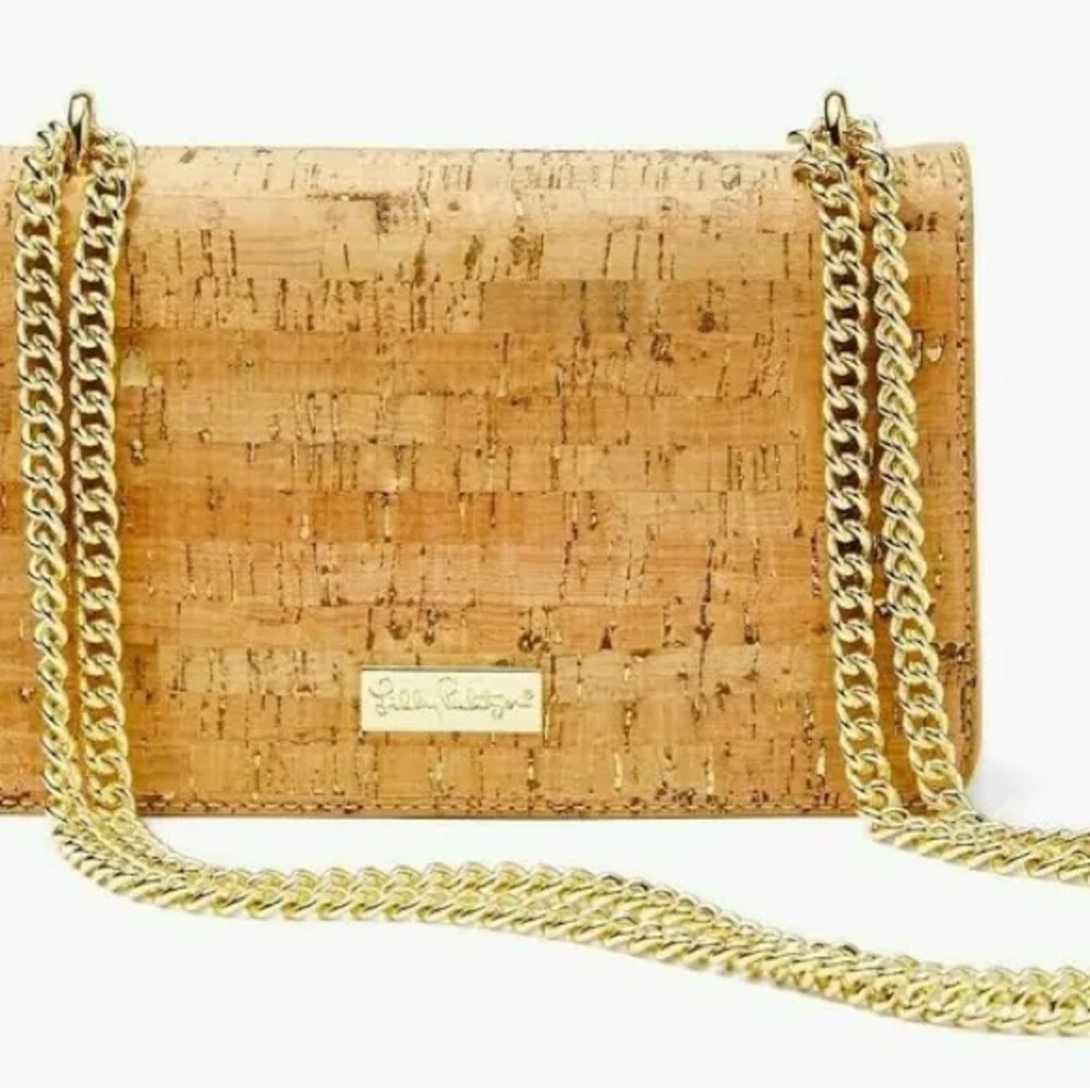 Lilly Pulitzer Tan Cork Crossbody Bag